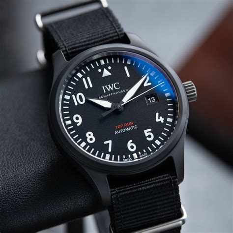 iwc top gun nato strap|iwc spitfire on sandy strap.